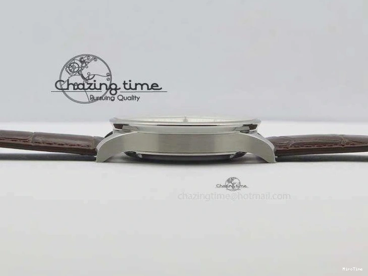 MIROTIME 0126 ModernLook Portuguese IW371445 ZF 1:1 Best Edition SS White Dial Gold Markers On Brown Leather Strap A79350 V 7269